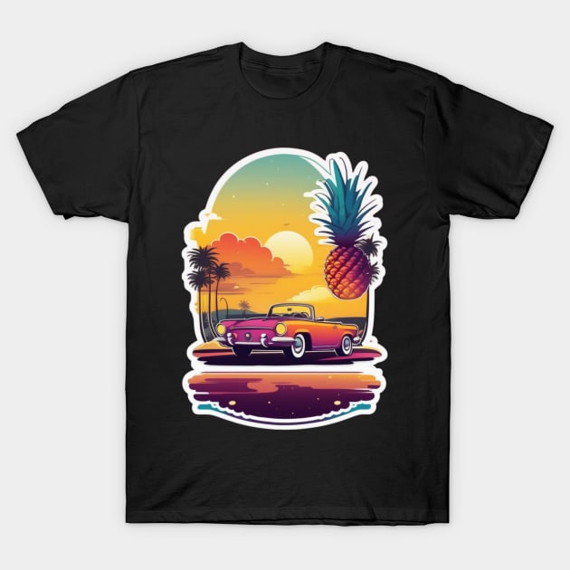 "Driving into Twilight: A Symphony of Colors on the Highway" T-Shirt by abdellahyousra